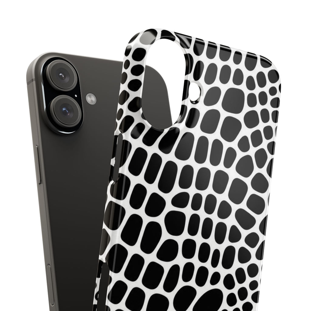 Black and White Gator — Slim iphone Case