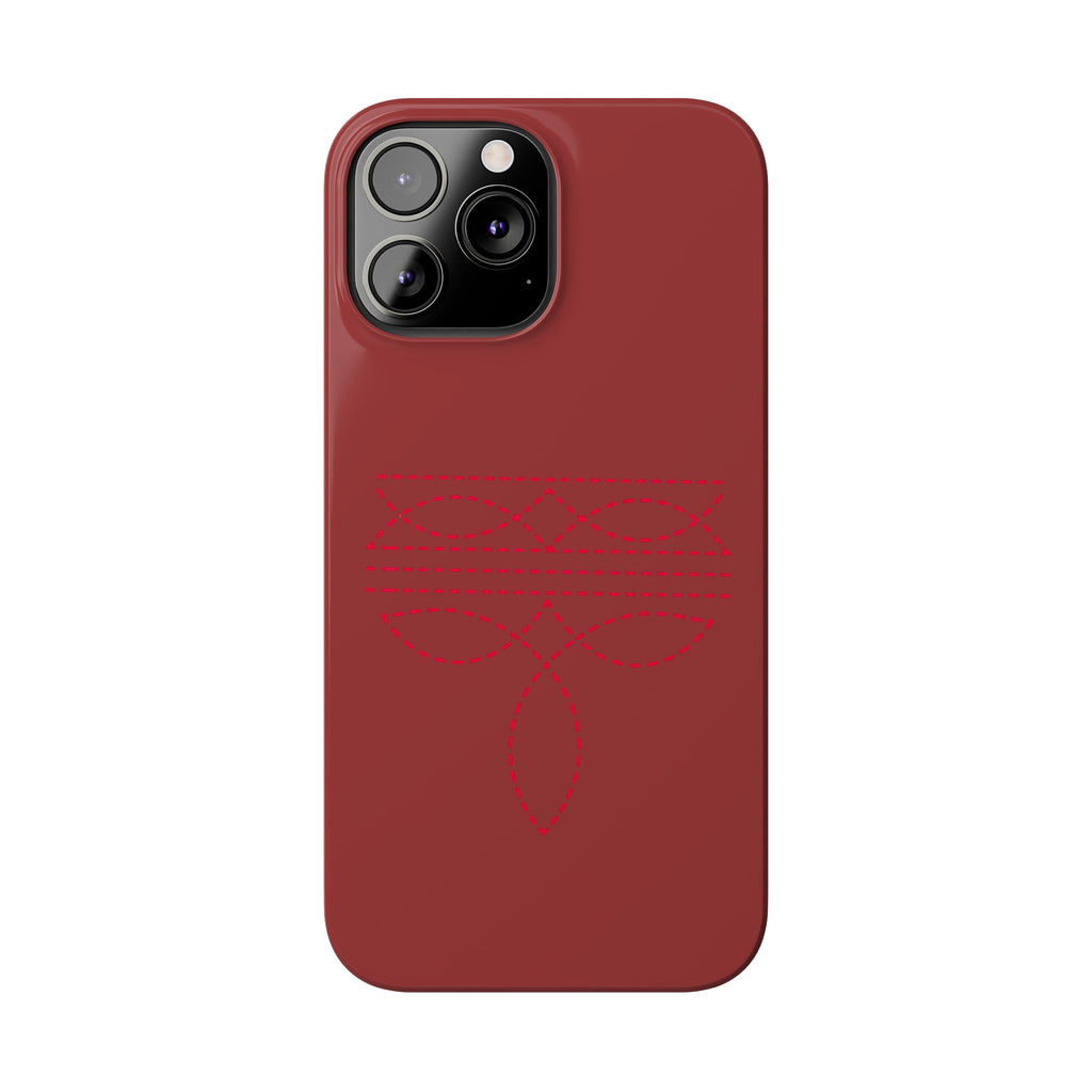 Red Boot Stitch — Slim iphone Case