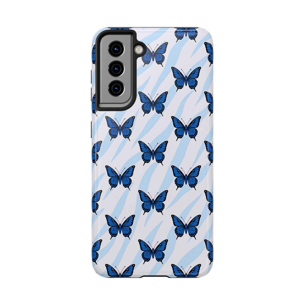 Blue Butterfly and Zebra— Tough Phone Case