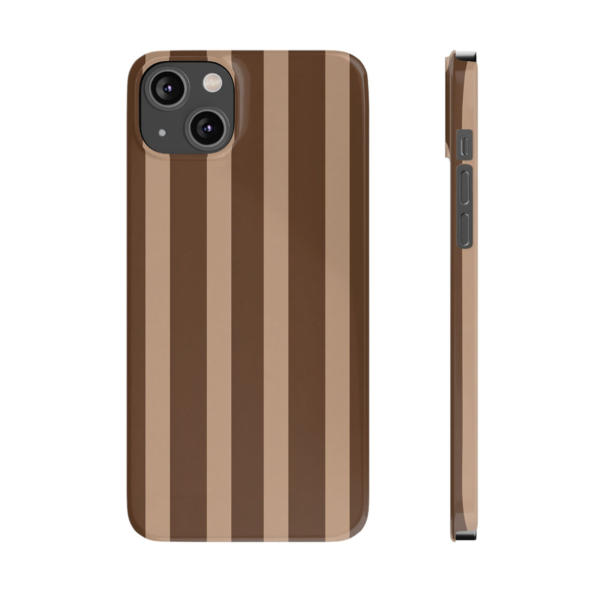Retro Brown Stripes— Slim iphone Case
