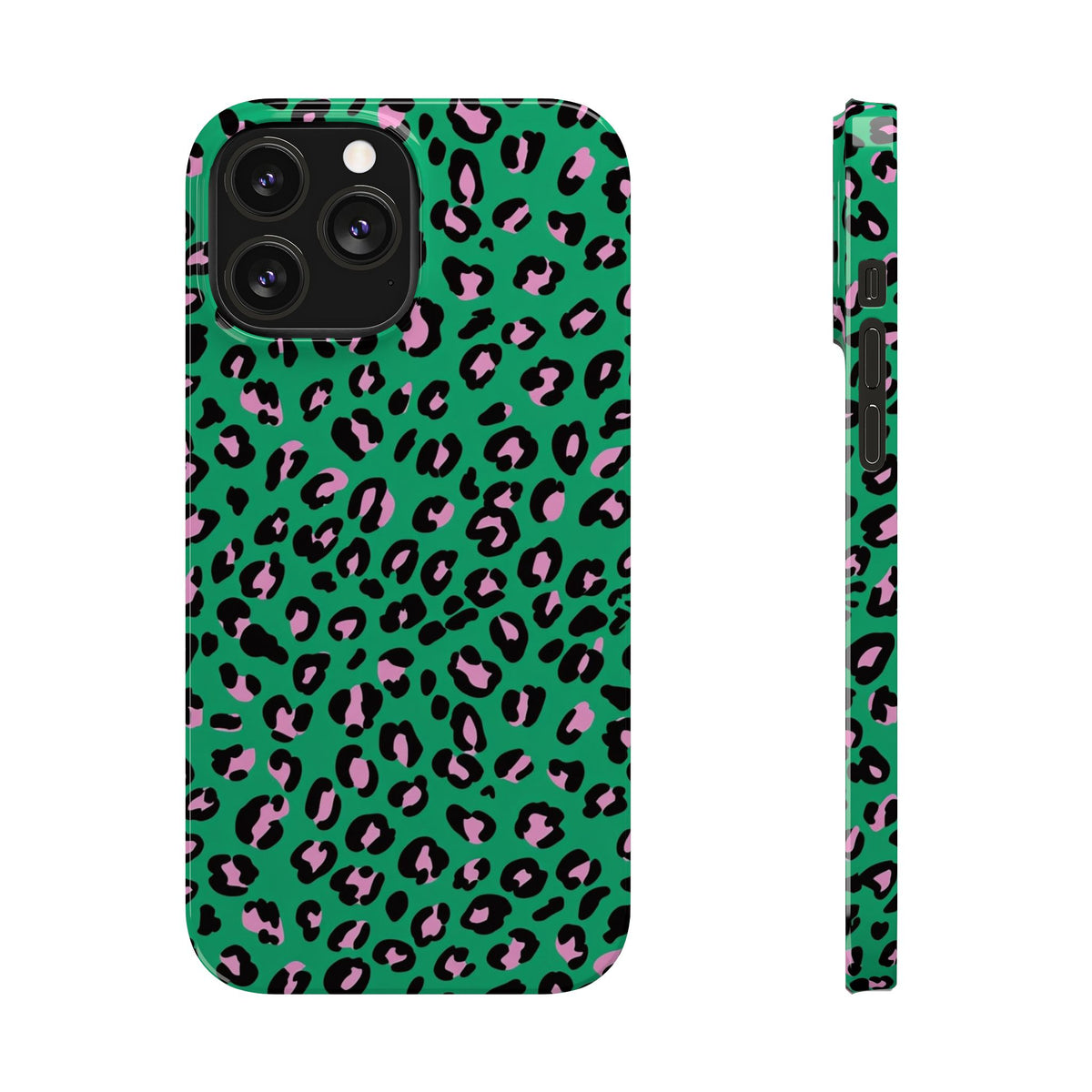 Green & Pink Leopard — Slim iphone Case
