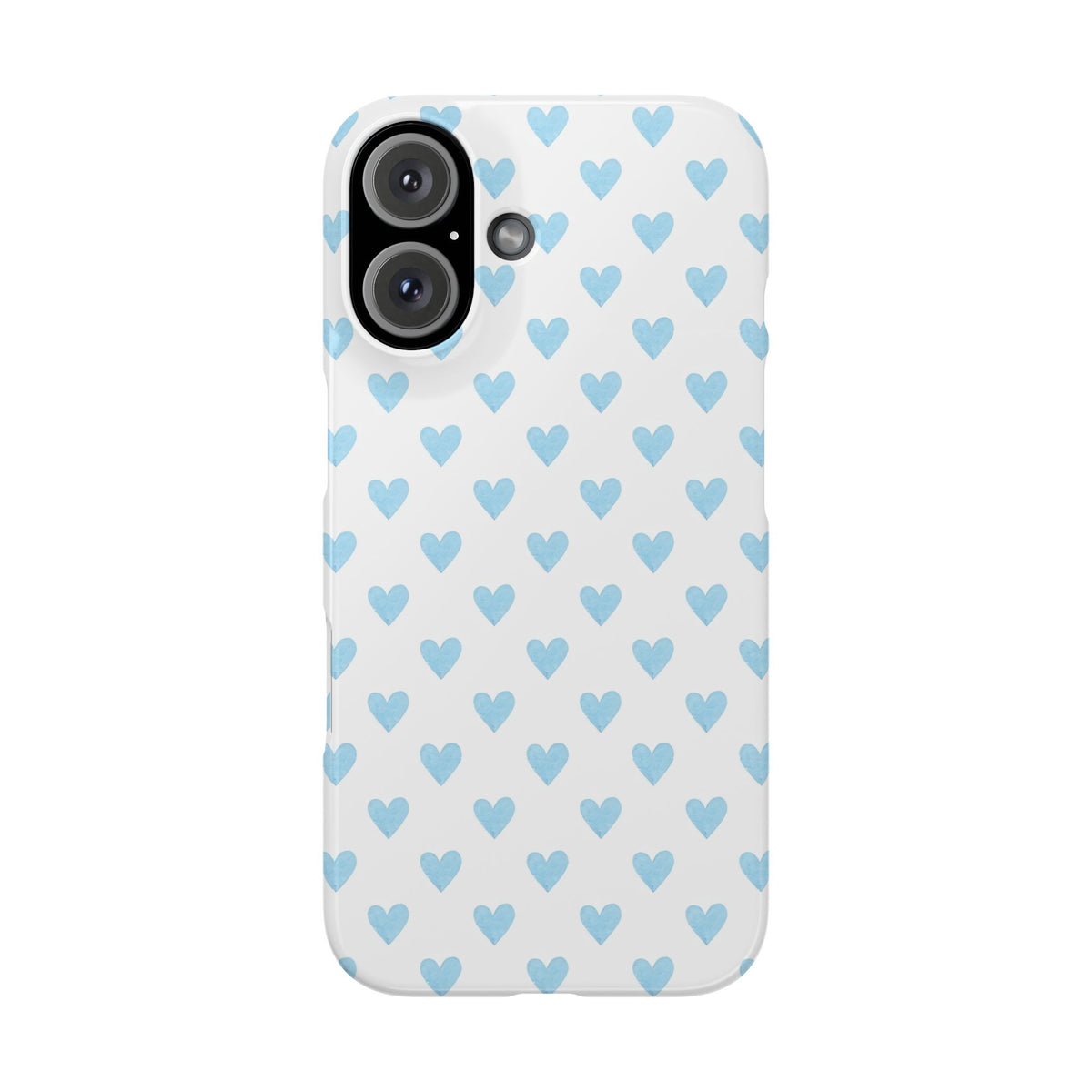 Blue Heart Pattern - Slim iphone Case