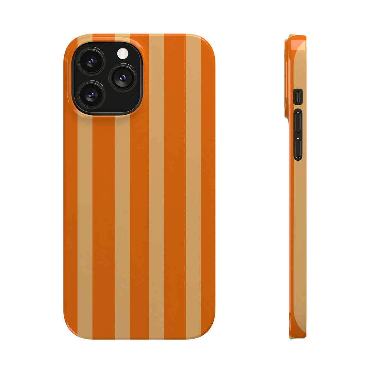 Retro Orange Stripes - Slim iphone Case