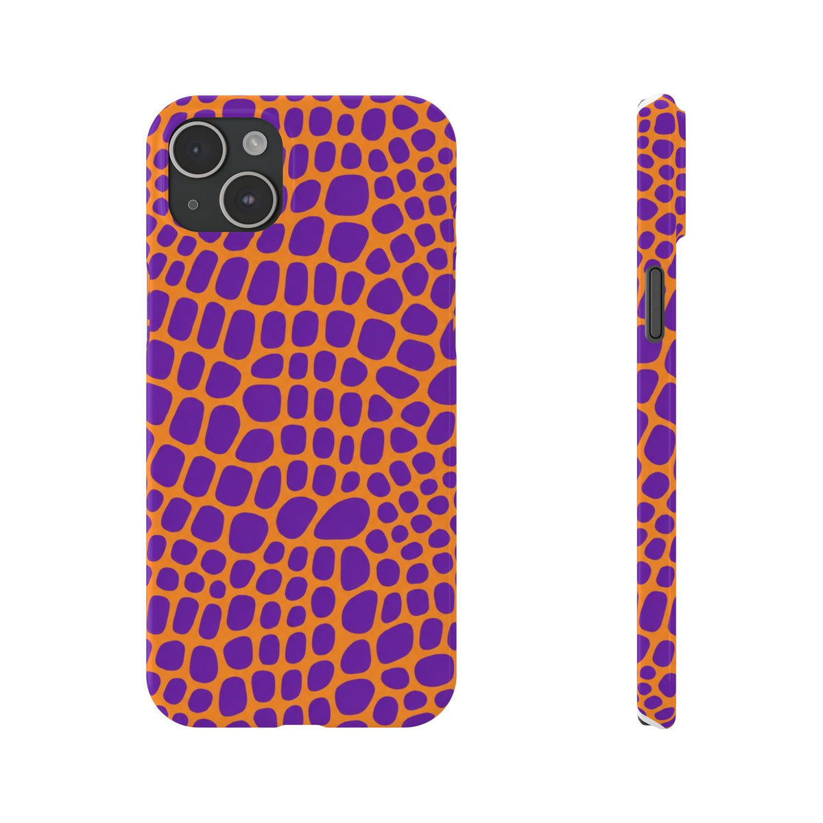 Purple & Orange Gator — Slim iphone Case