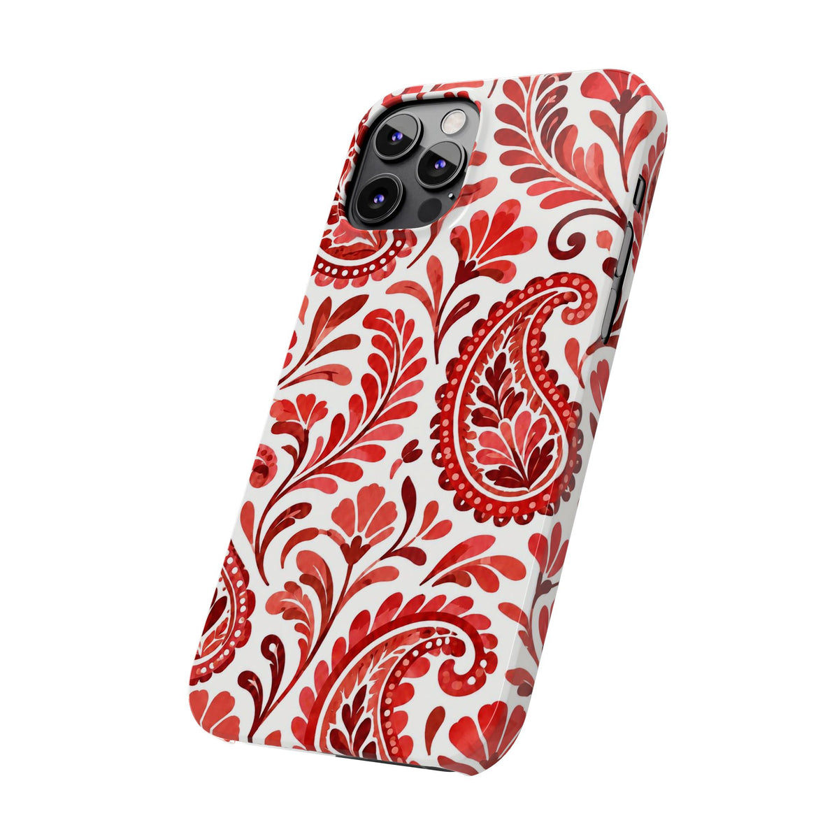 Red Paisley Pattern — Slim iphone Case