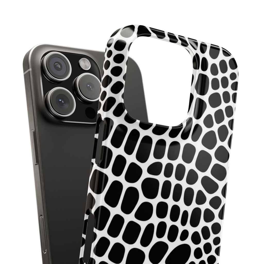 Black and White Gator — Slim iphone Case