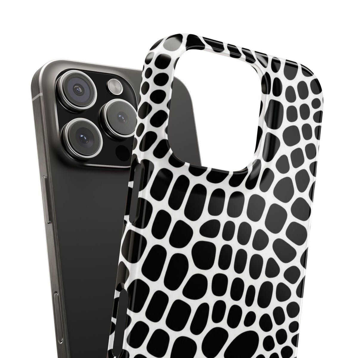 Black and White Gator — Slim iphone Case