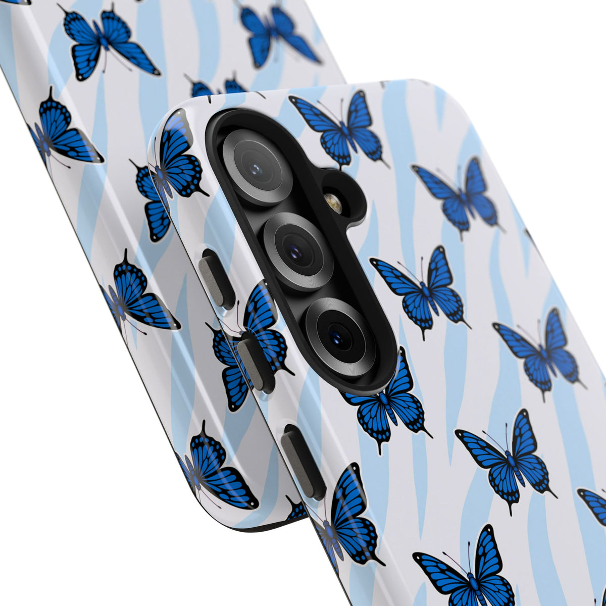 Blue Butterfly and Zebra— Tough Phone Case