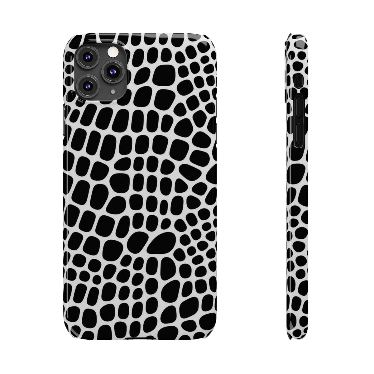 Black and White Gator — Slim iphone Case