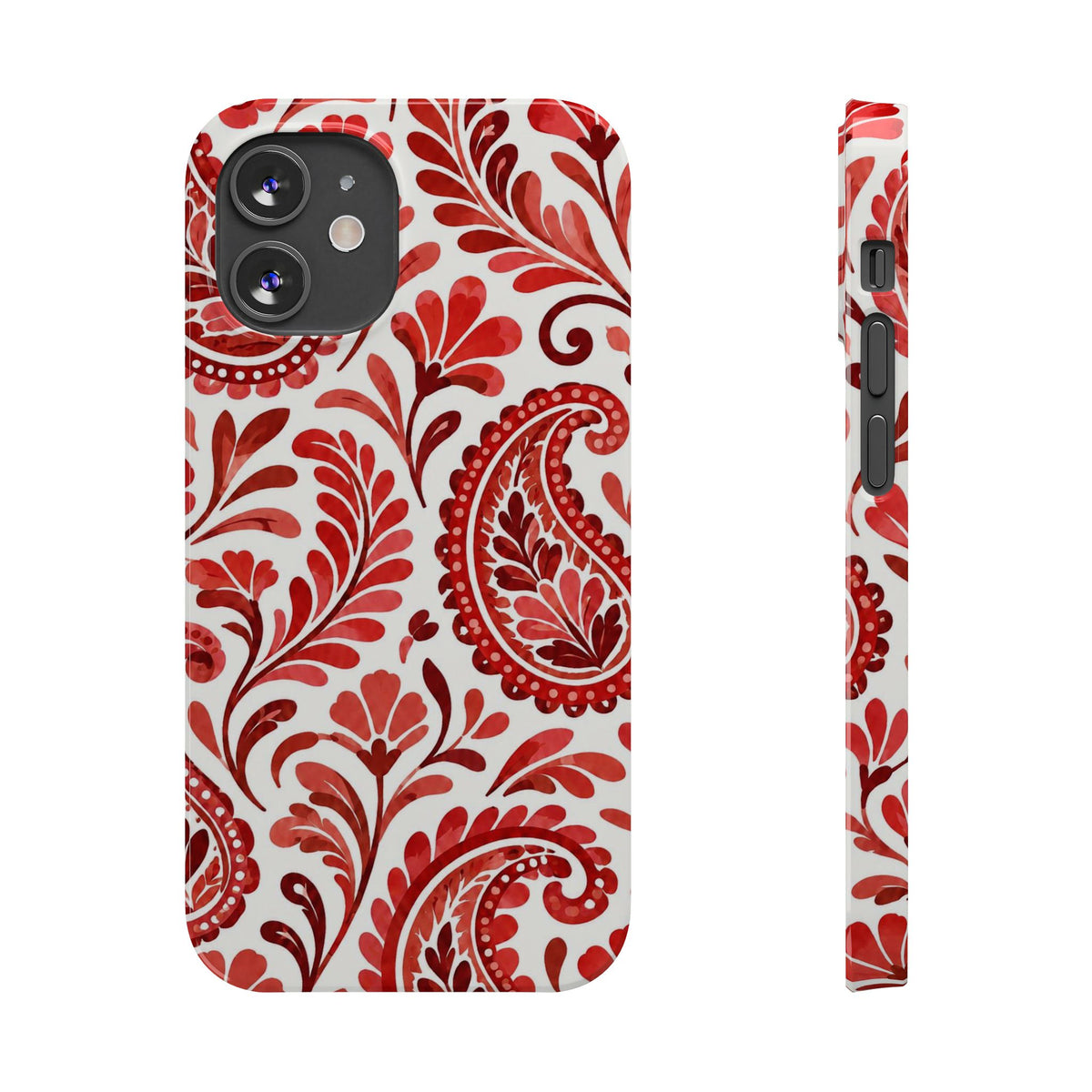 Red Paisley Pattern — Slim iphone Case