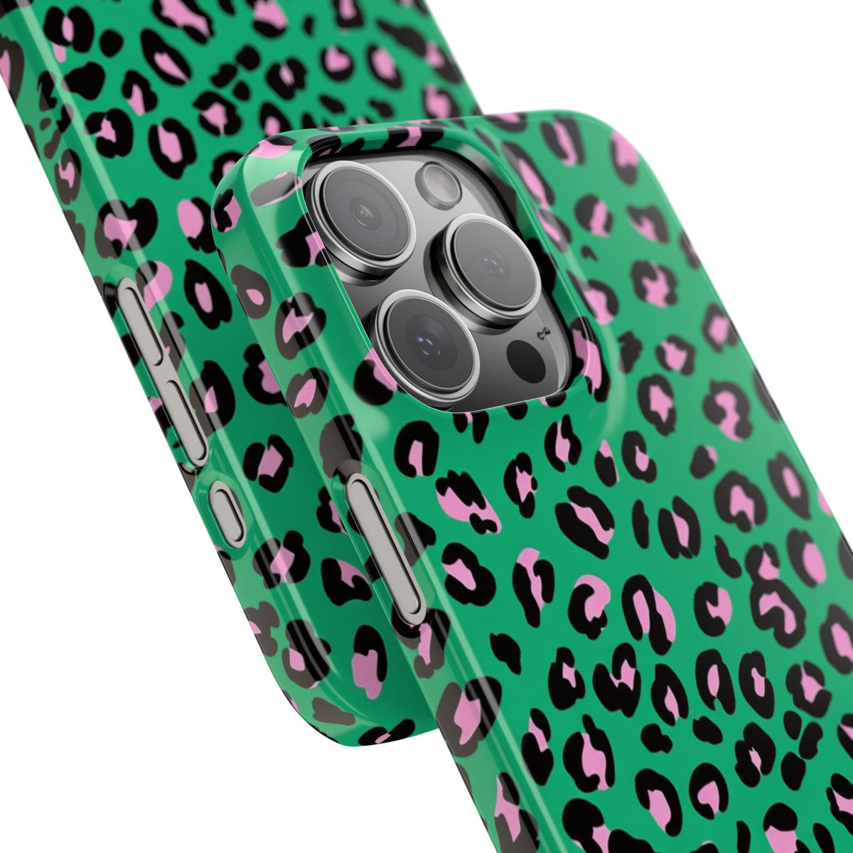 Green & Pink Leopard — Slim iphone Case