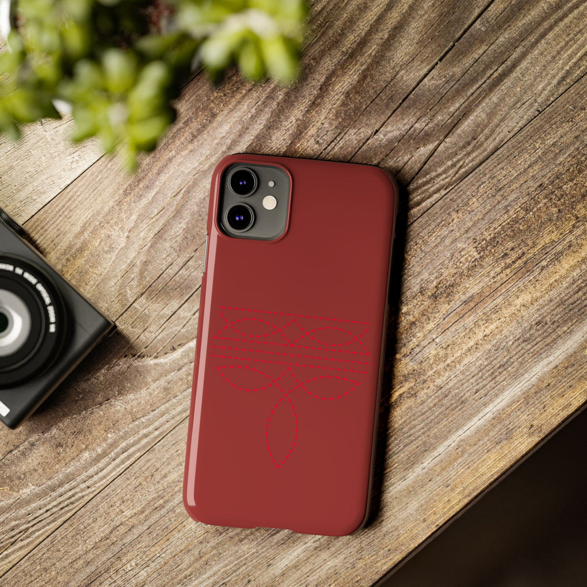 Red Boot Stitch — Slim iphone Case