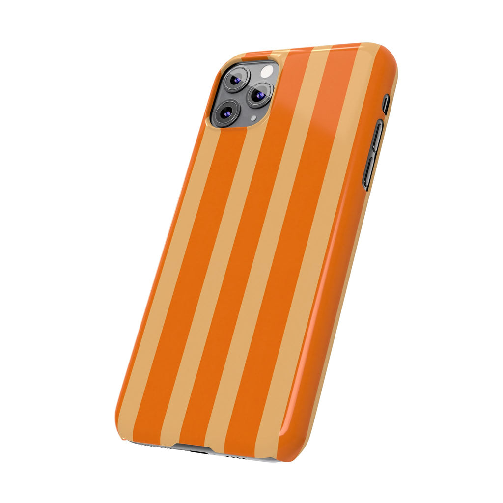 Retro Orange Stripes - Slim iphone Case