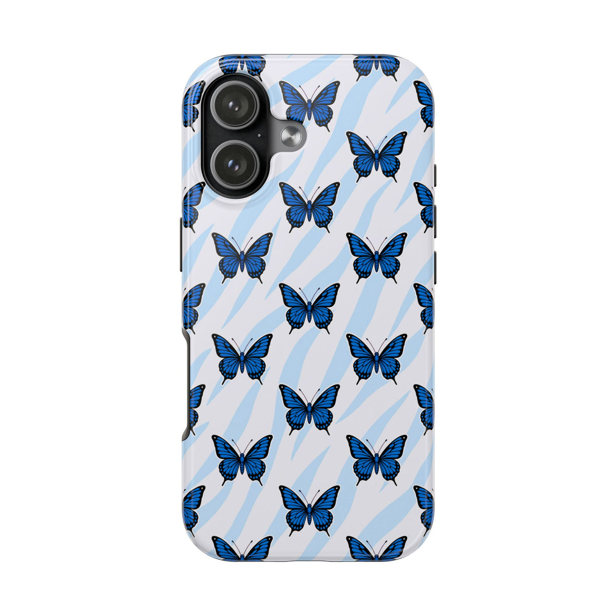 Blue Butterfly and Zebra— Tough Phone Case