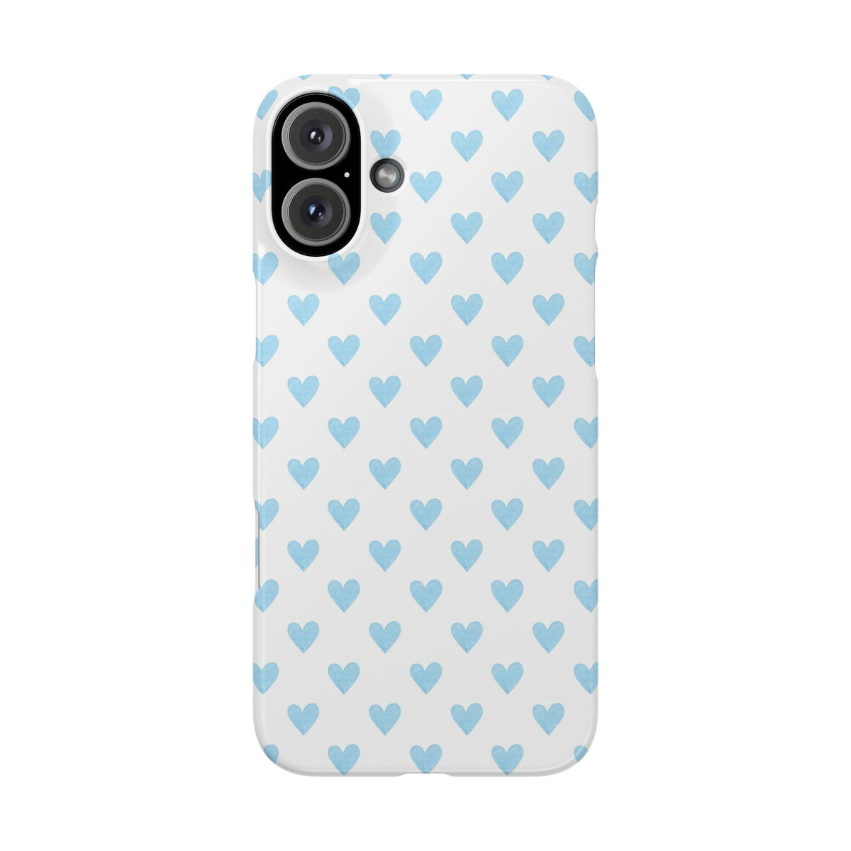Blue Heart Pattern - Slim iphone Case
