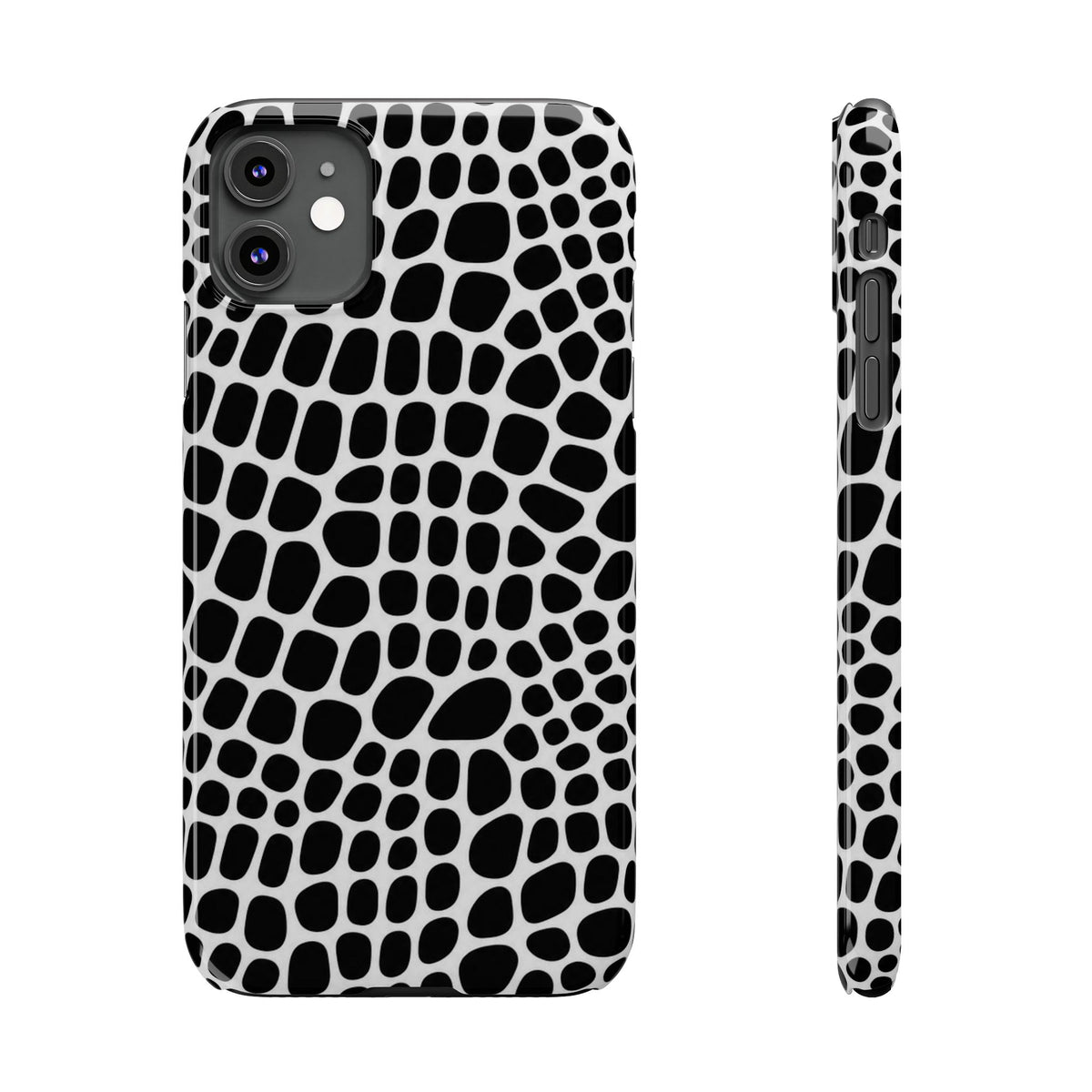 Black and White Gator — Slim iphone Case