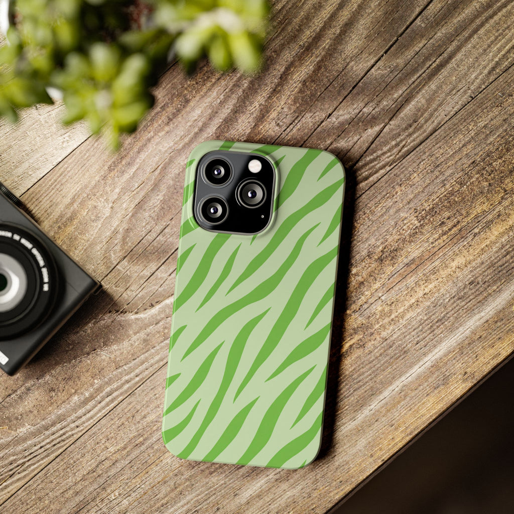 Green Zebra — Slim iphone Case
