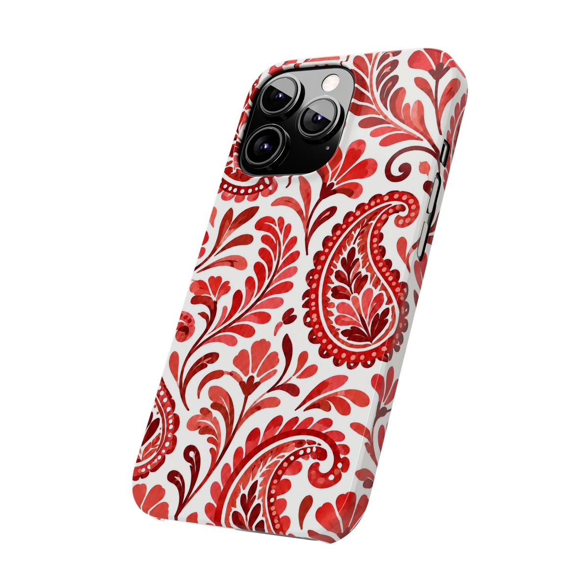 Red Paisley Pattern — Slim iphone Case