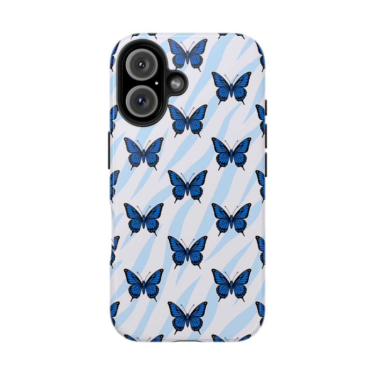 Blue Butterfly and Zebra— Tough Phone Case
