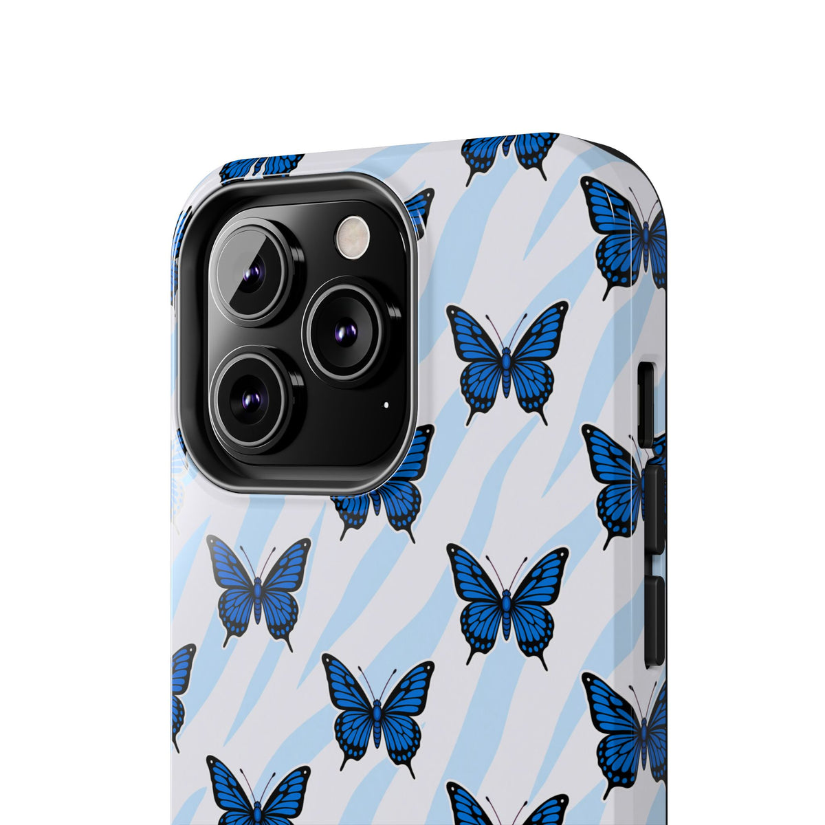 Blue Butterfly and Zebra— Tough Phone Case