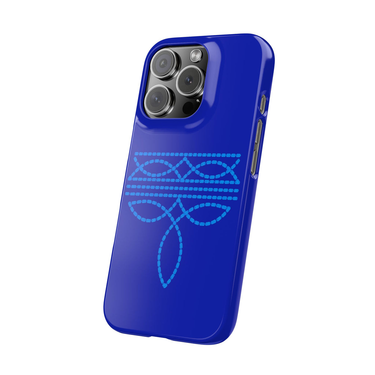 Blue Boot Stitch— Slim iphone Case