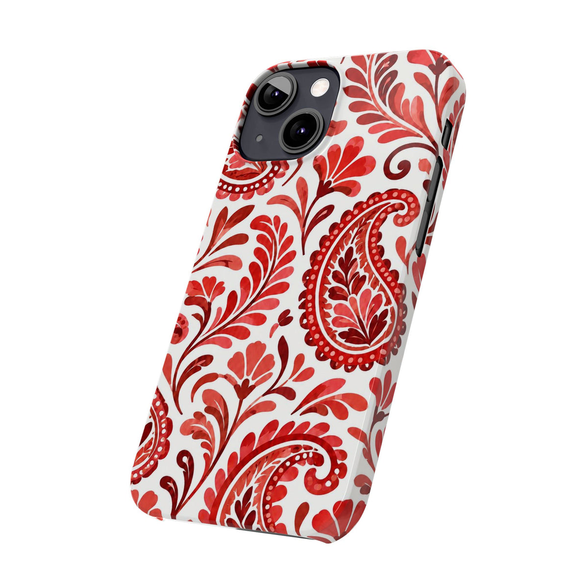 Red Paisley Pattern — Slim iphone Case