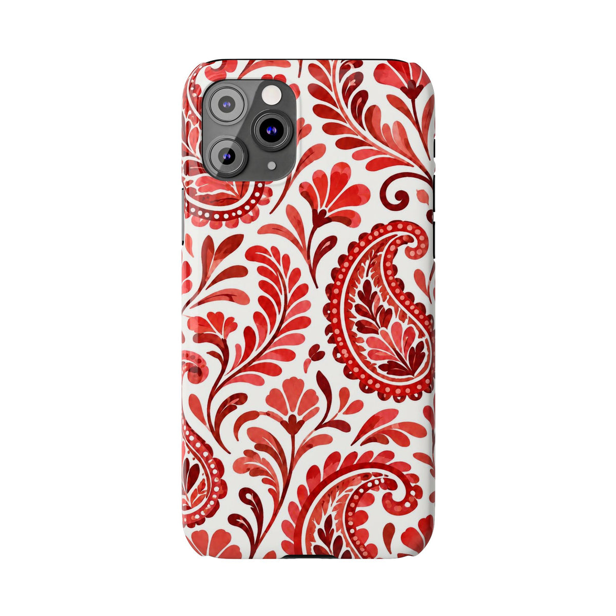 Red Paisley Pattern — Slim iphone Case