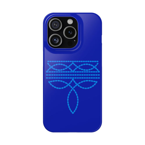 Blue Boot Stitch— Slim iphone Case