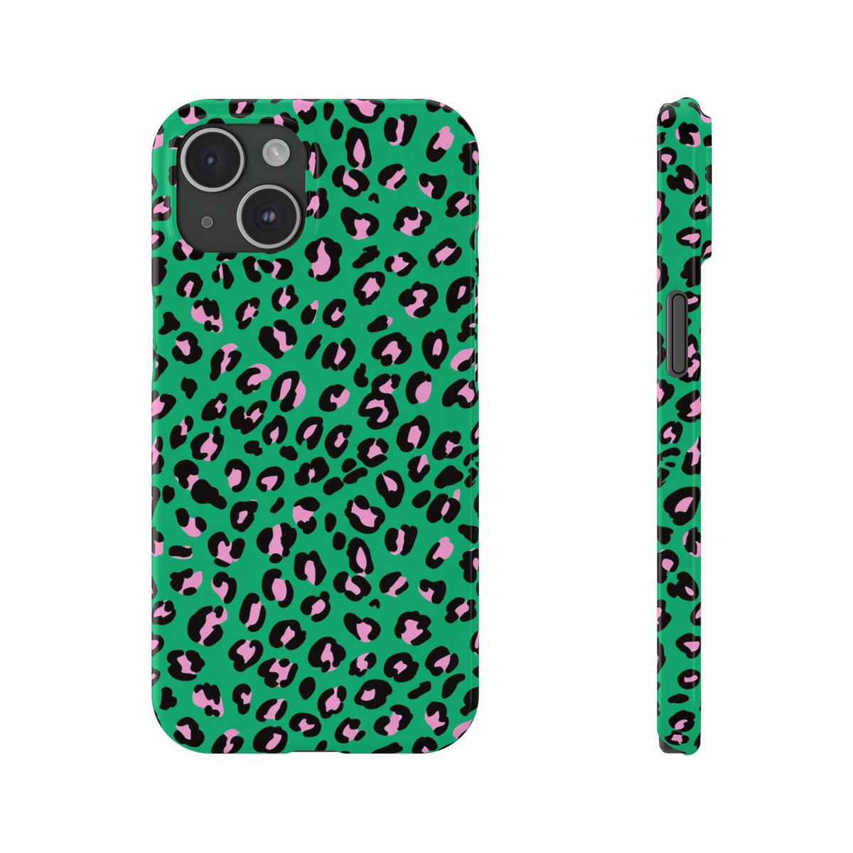 Green & Pink Leopard — Slim iphone Case
