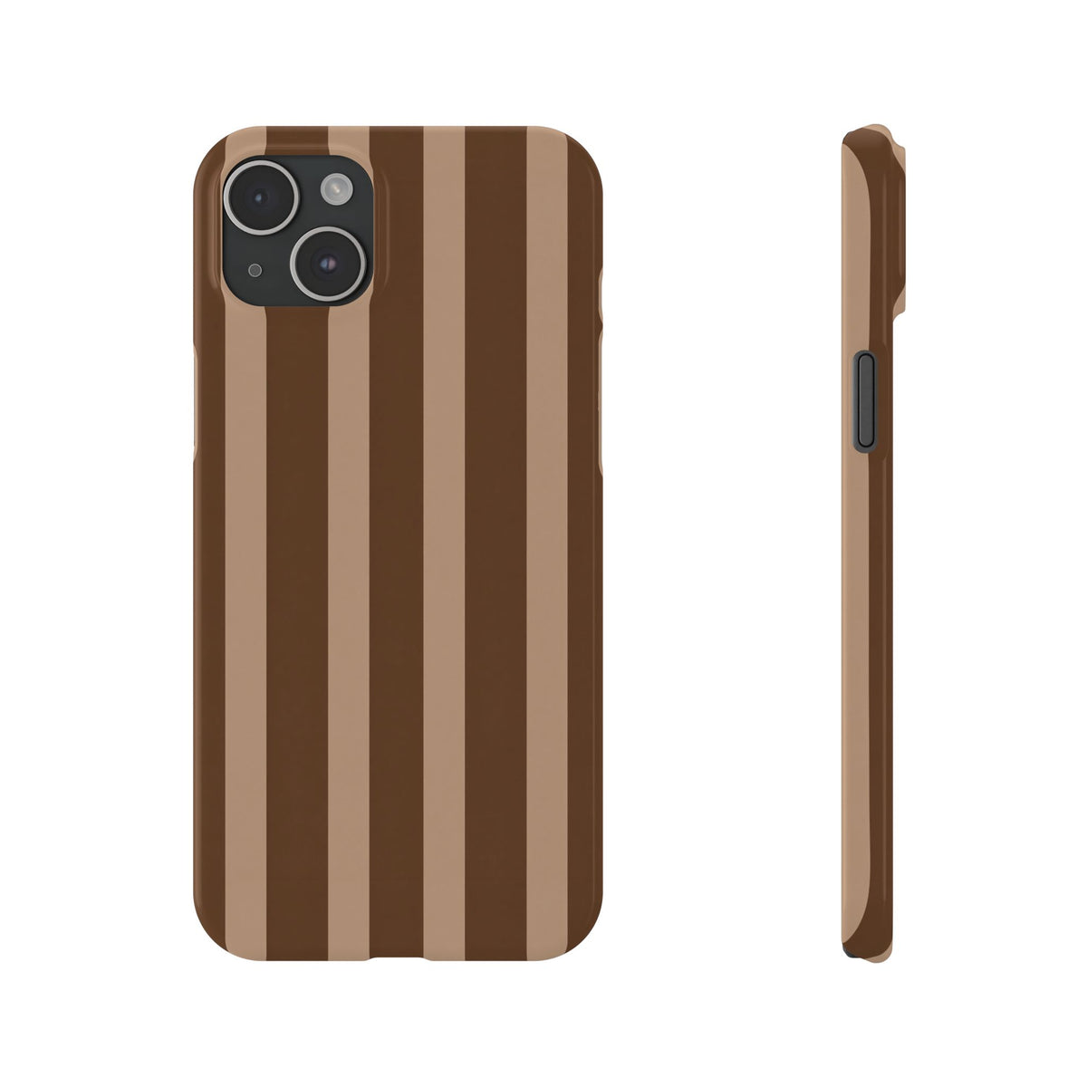 Retro Brown Stripes— Slim iphone Case
