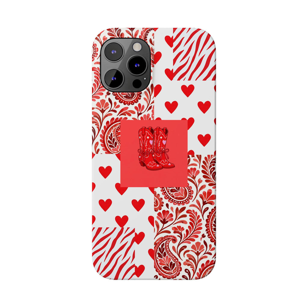 Red Boot Multi Pattern— Slim iPhone Case