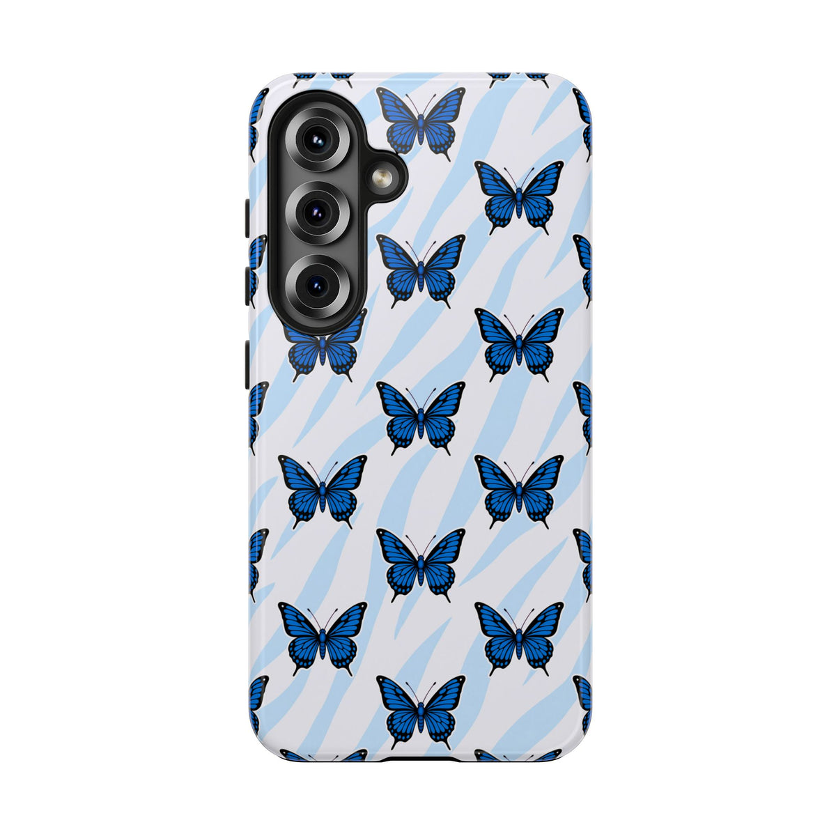 Blue Butterfly and Zebra— Tough Phone Case