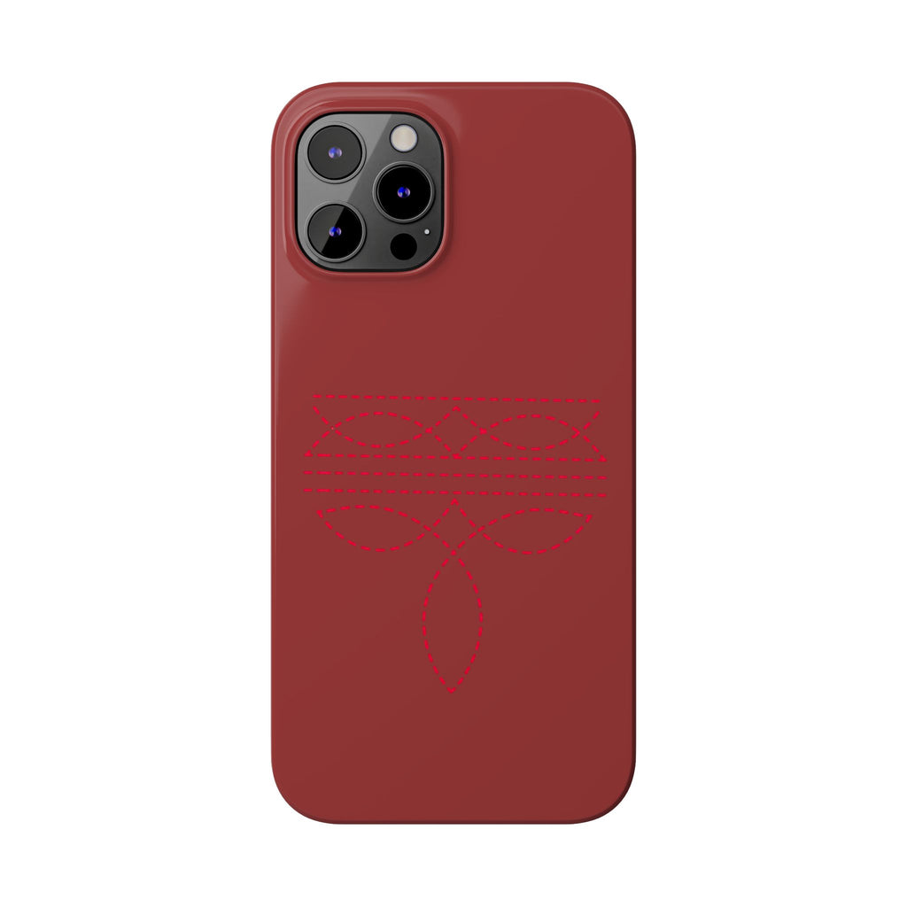 Red Boot Stitch — Slim iphone Case