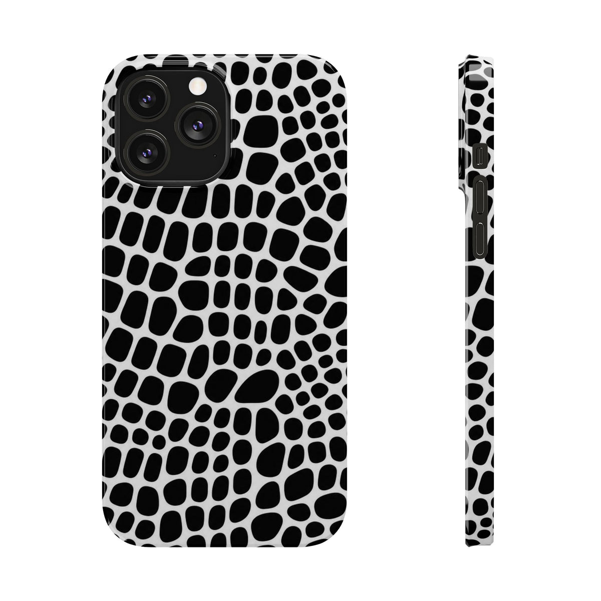 Black and White Gator — Slim iphone Case
