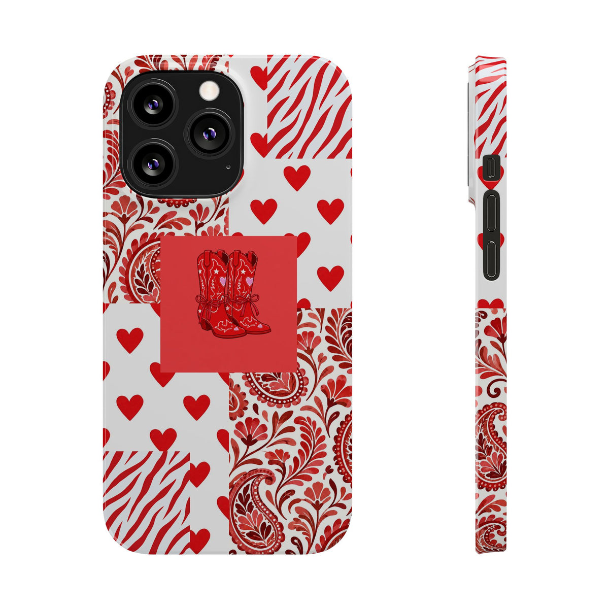 Red Boot Multi Pattern— Slim iPhone Case