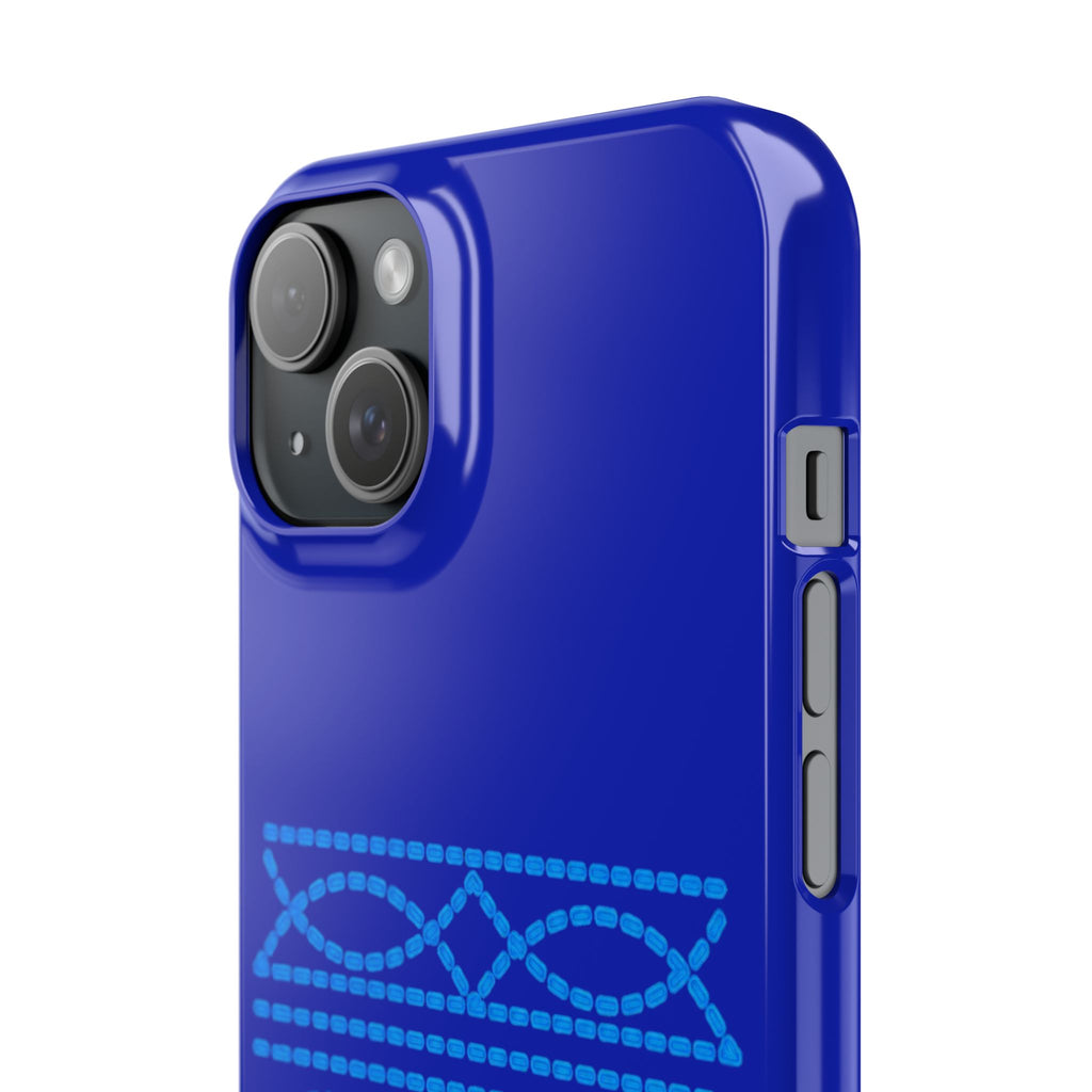 Blue Boot Stitch— Slim iphone Case