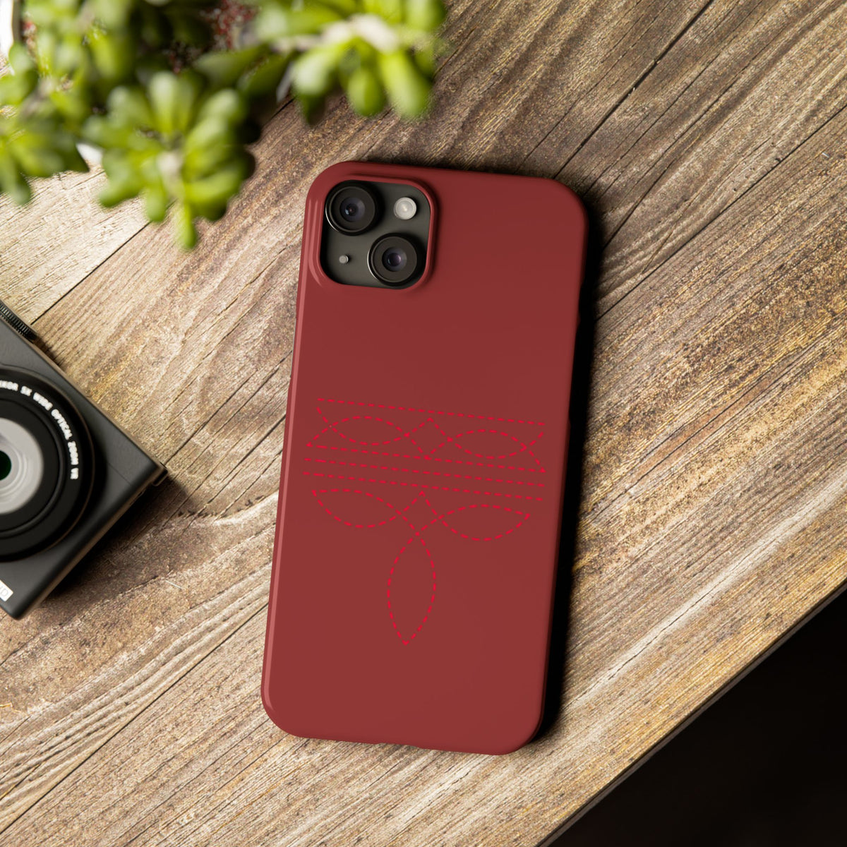 Red Boot Stitch — Slim iphone Case