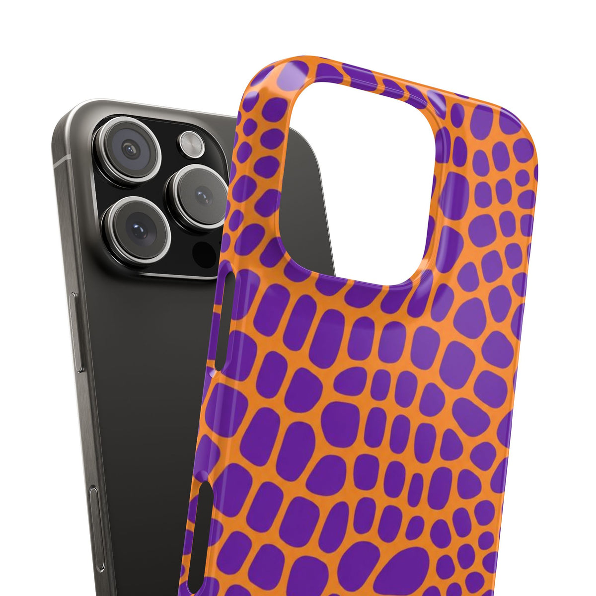 Purple & Orange Gator — Slim iphone Case