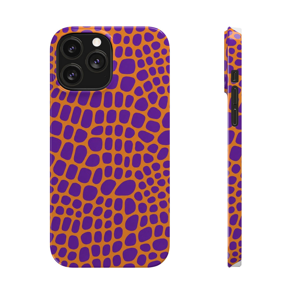 Purple & Orange Gator — Slim iphone Case