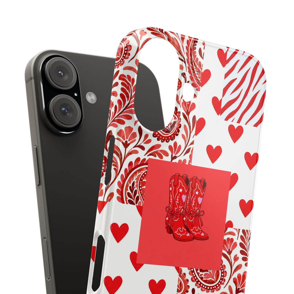 Red Boot Multi Pattern— Slim iPhone Case