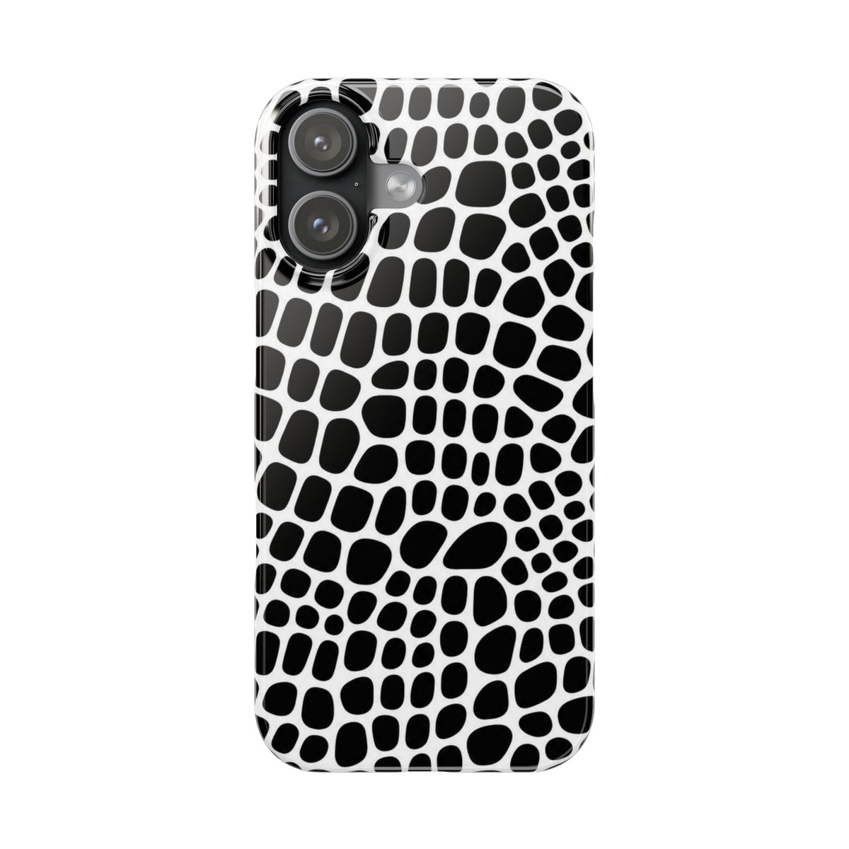Black and White Gator — Slim iphone Case