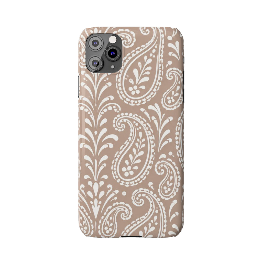 Beige Paisley — Slim iphone Case