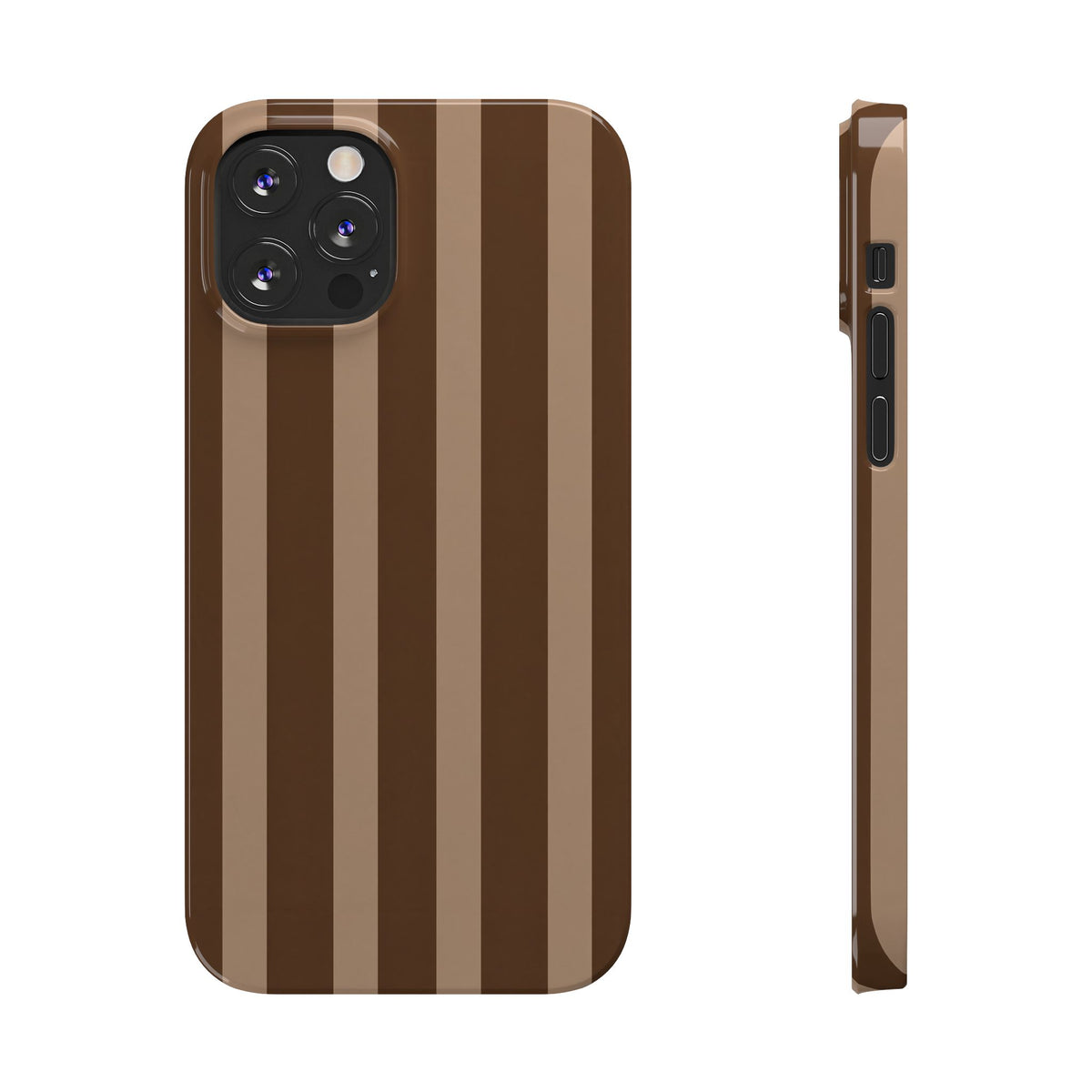 Retro Brown Stripes— Slim iphone Case
