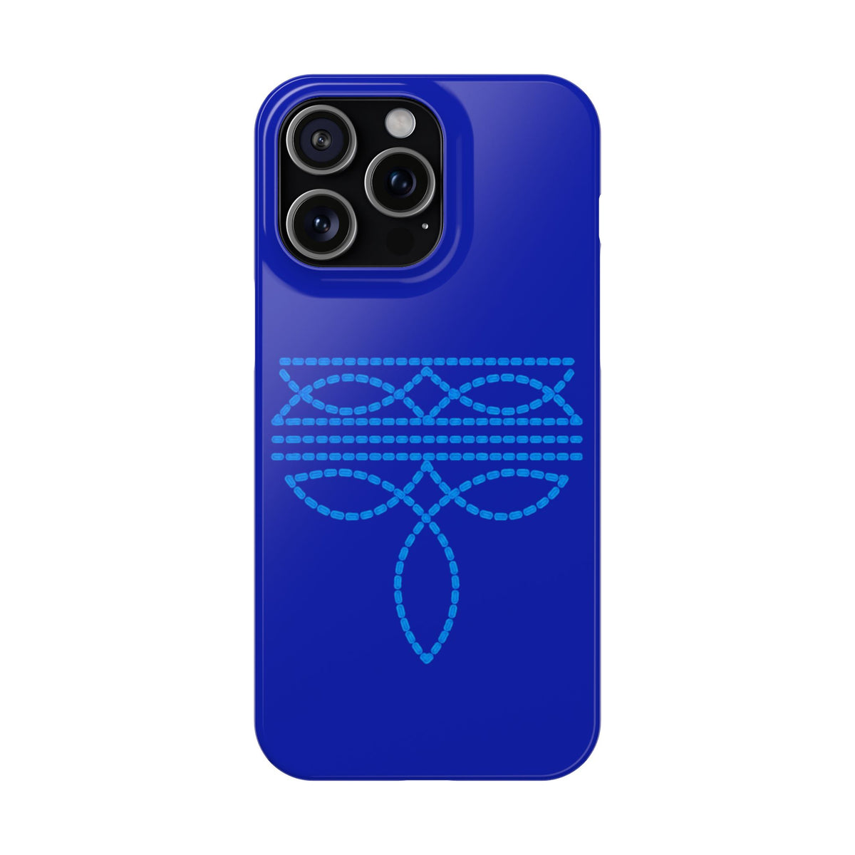 Blue Boot Stitch— Slim iphone Case