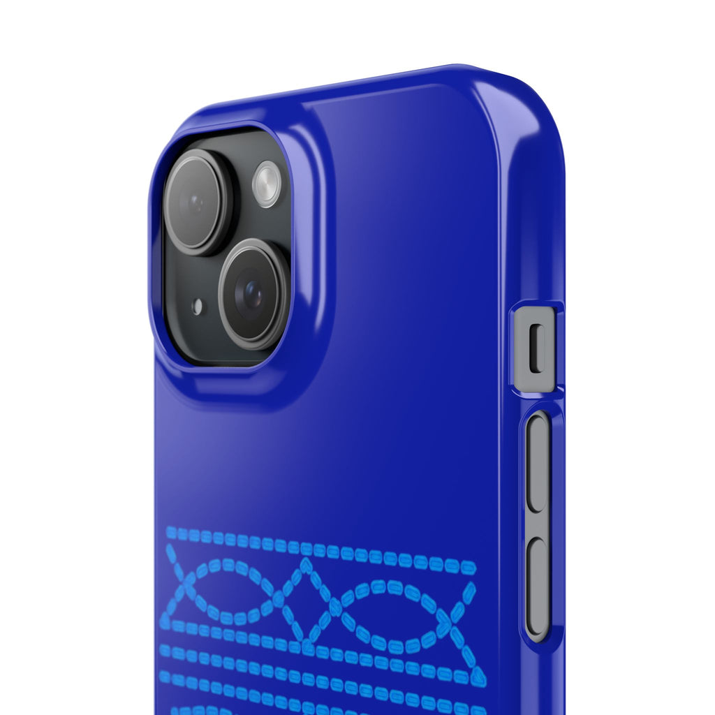 Blue Boot Stitch— Slim iphone Case