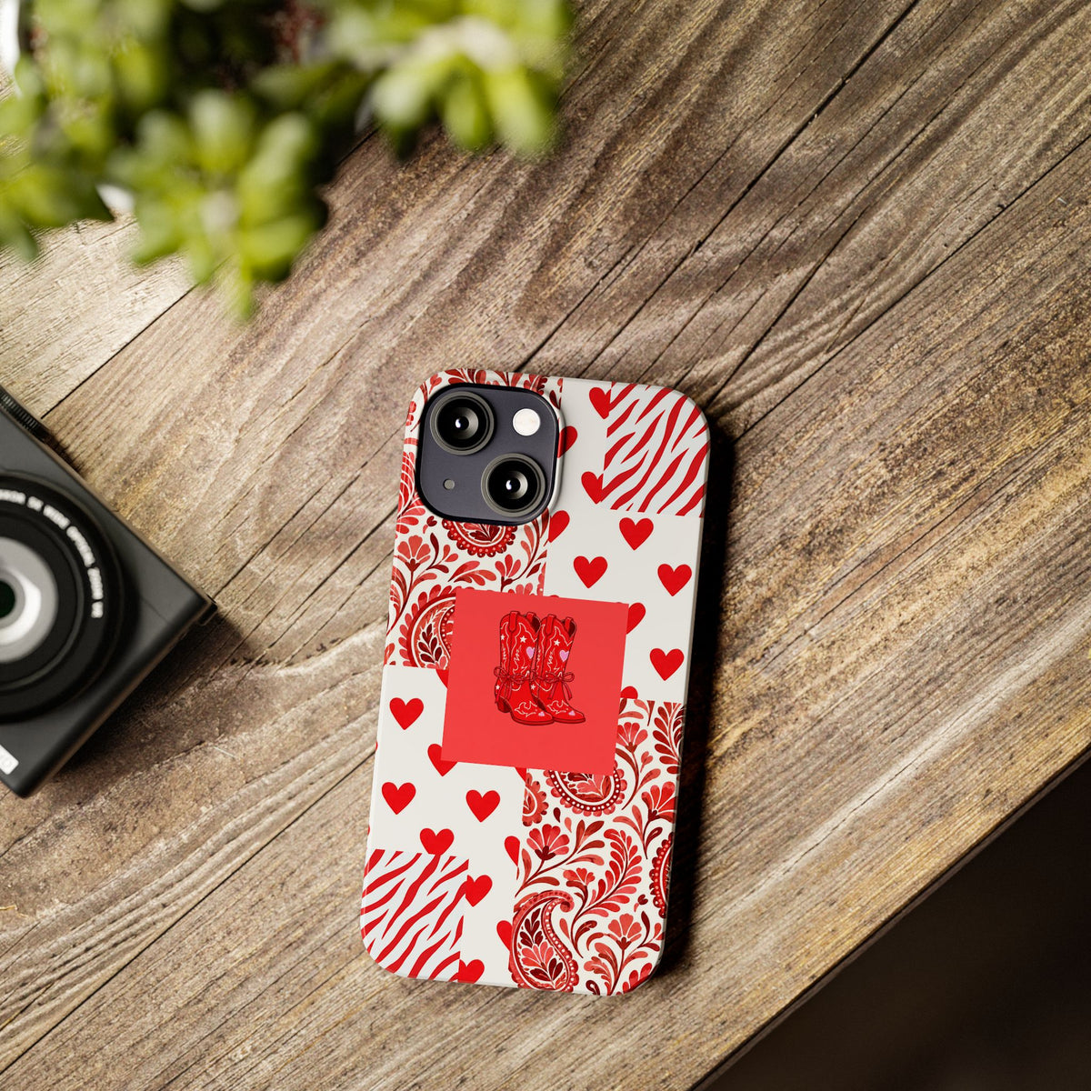 Red Boot Multi Pattern— Slim iPhone Case