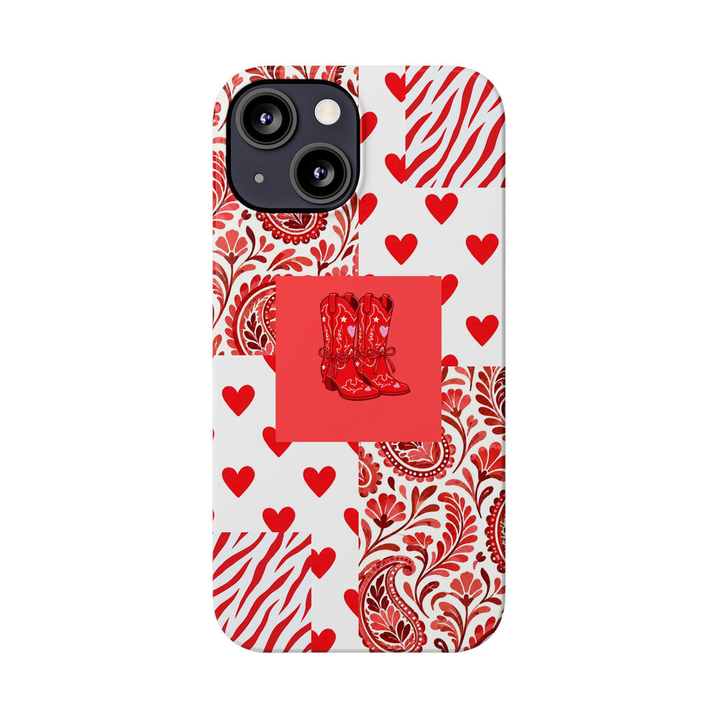 Red Boot Multi Pattern— Slim iPhone Case