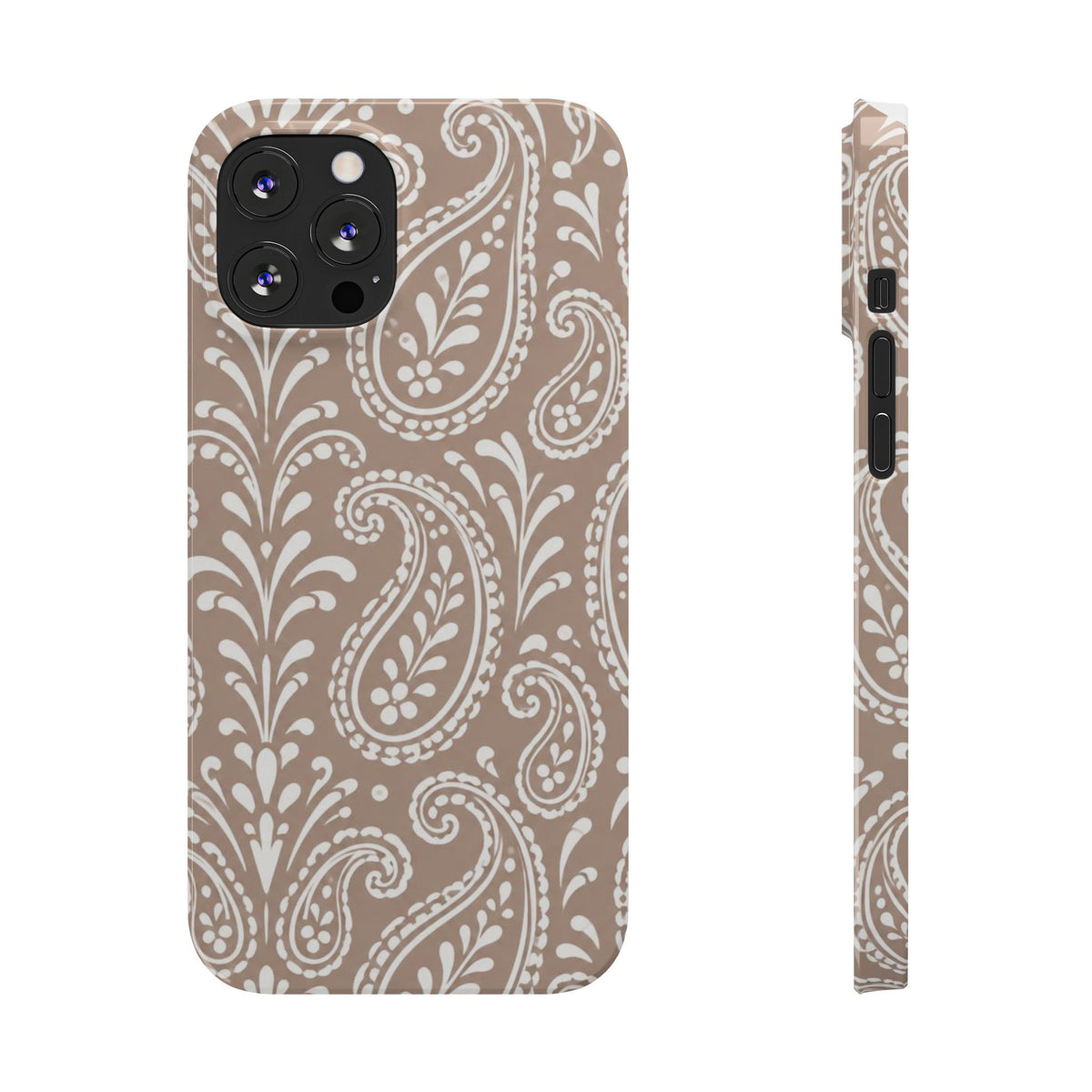 Beige Paisley — Slim iphone Case