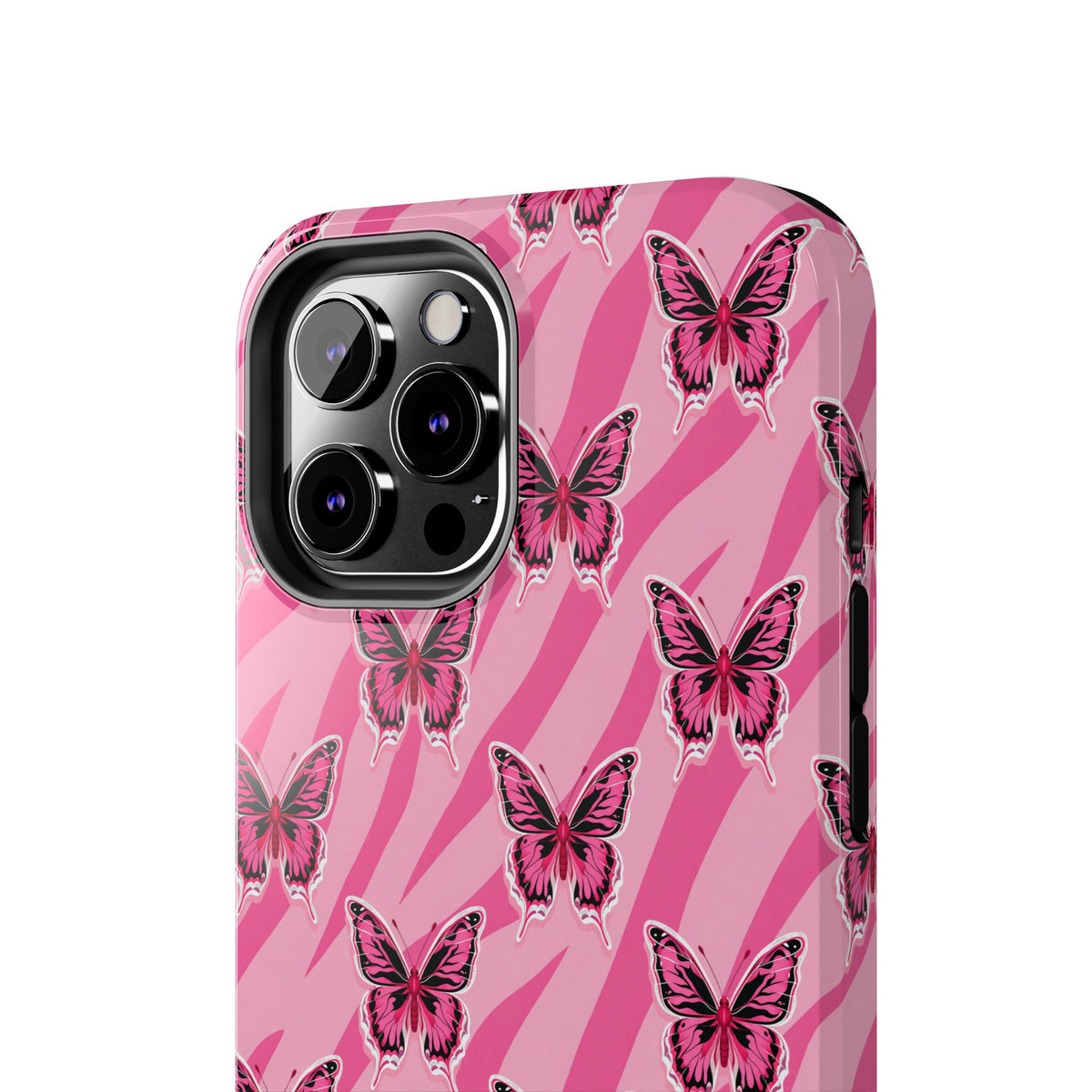 Pink Butterfly and Zebra— Tough Phone Case