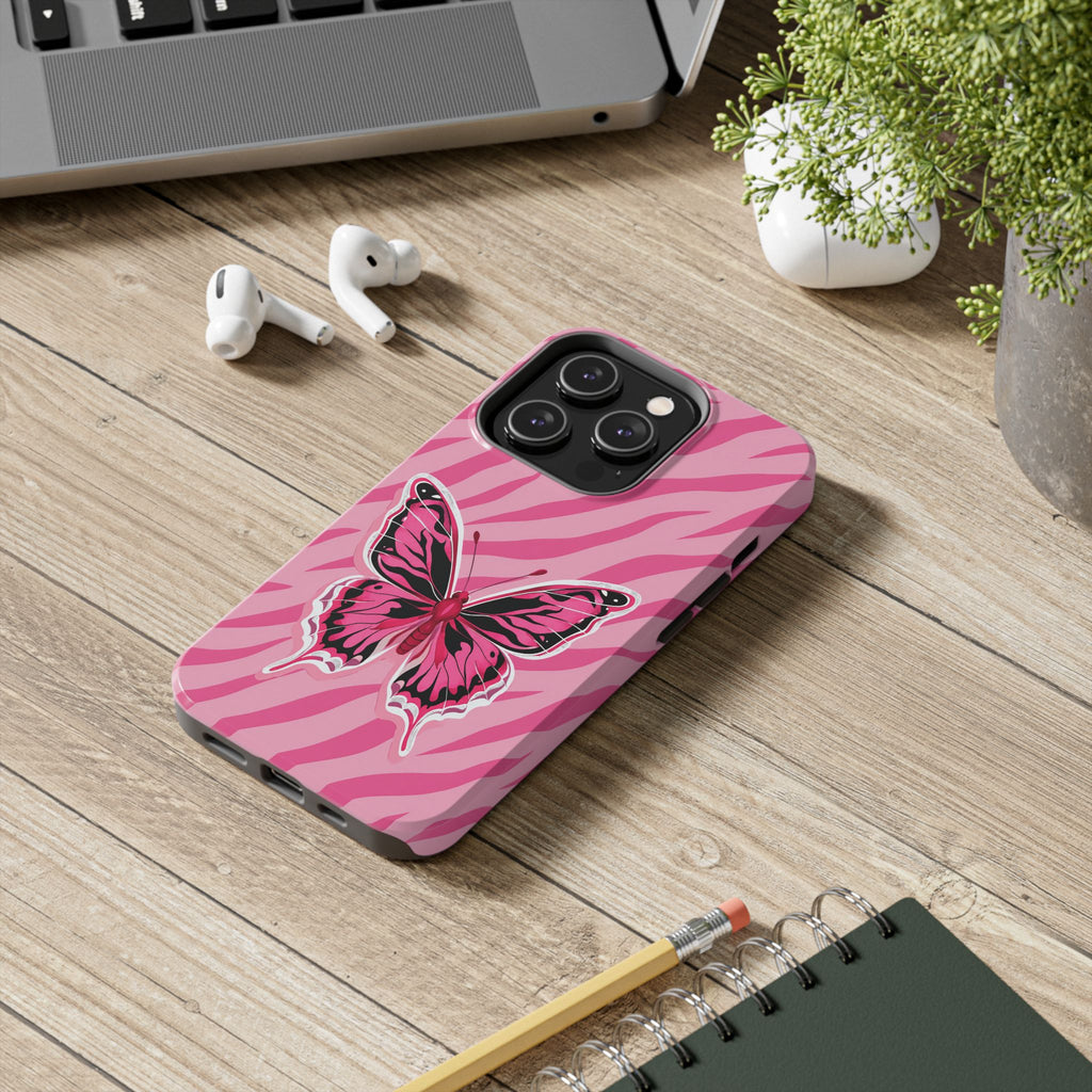 Pink Butterfly - Tough Phone Case